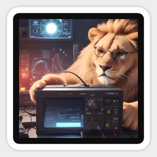 Computer Technician Lion Sticker